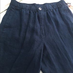 Tommy Bahama Navy Linen Pants small 34" inseam